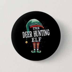 Deer Hunting Elf Christmas Group Xmas Pajama Party 2 Inch Round Button