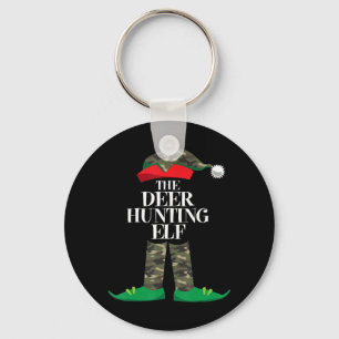 Deer Hunting Elf Matching Group Family Elf Christm Keychain