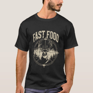 Deer Hunting Enthusiasts Fast Food Deer Target Des T-Shirt