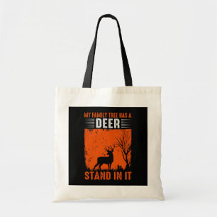 Deer Hunting Family Tree Tote Bag