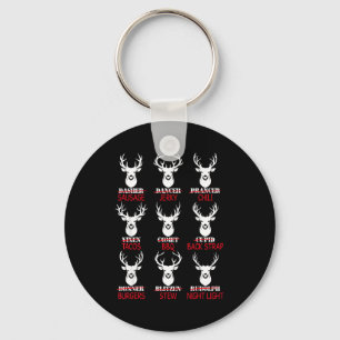Deer Hunting Gift Hunter Of All Santa's Reindeer Keychain