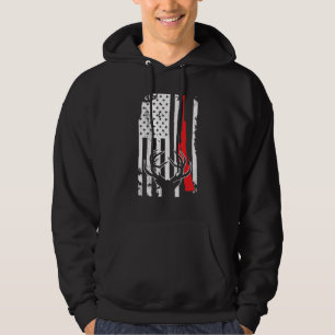 Deer Hunting Gun American Usa Flag Hunter Patrioti Hoodie