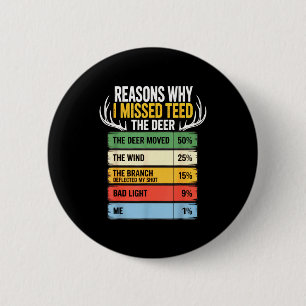 Deer Hunting Outfit For Men & Women. Funny Hun 2 Inch Round Button