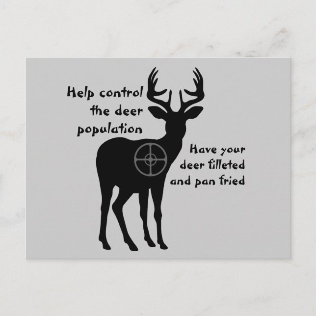 Deer Hunting Postcard (Front)