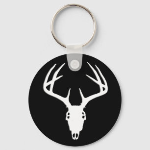 Deer Hunting Skull w/ Antlers Keychain