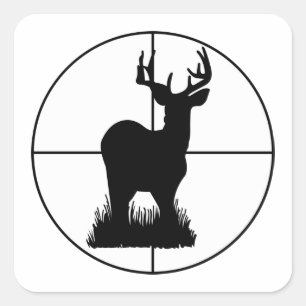 Deer Hunting Square Sticker