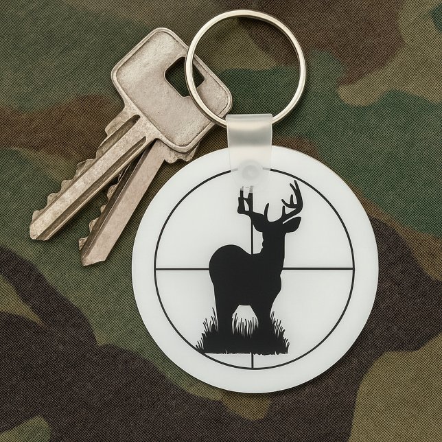 Deer Hunting Target Silhouette Keychain (Creator Uploaded)