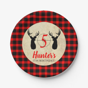 Deer Hunting Theme Birthday Party Paper Plate