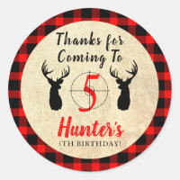 Deer Hunting Theme Birthday Party Thank You