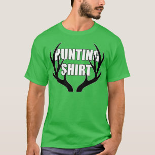 Deer Hunting Whitetail Buck Antlers Orange T-Shirt