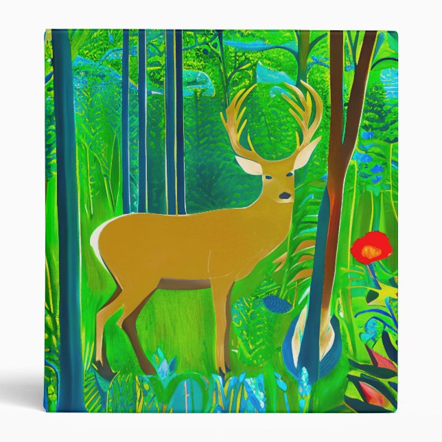 Deer in a Fantasy Forest Setting  Binder (Front)