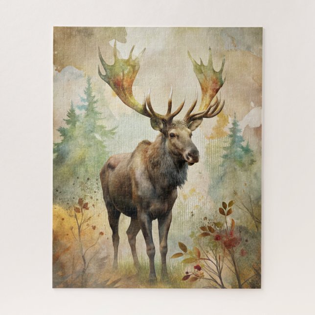 Deer in a Forest Jigsaw Puzzle (Vertical)