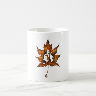 Deer in a leaf coffee mug