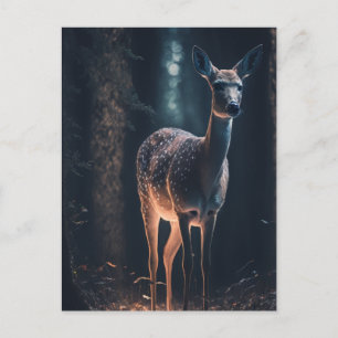Deer in a Magical Forest Postcard