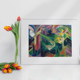 Deer in a Monastery Garden by Franz Marc Poster