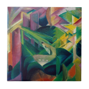 Deer in a Monastery Garden by Franz Marc Tile