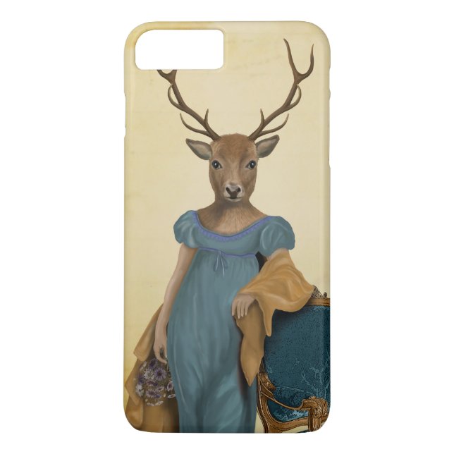 Deer In Blue Dress 2 Case-Mate iPhone Case (Back)