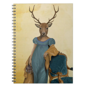 Deer In Blue Dress 2 Notebook