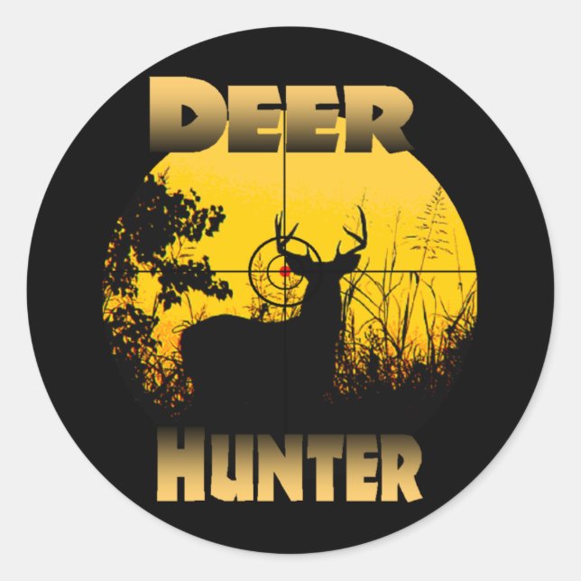 Deer In Cross Hairs Sticker (Front)