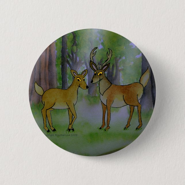 Deer in Forest Button (Front)