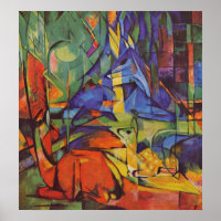 Deer in Forest by Franz Marc