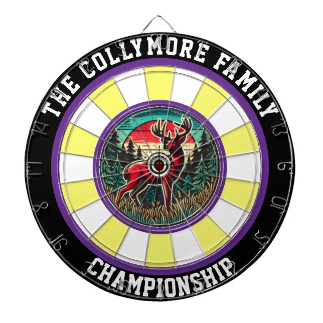 Deer in Forest Wall Decor Dartboard (Front)