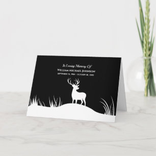 Deer In Loving Memory Remembrance Funeral Memorial Thank You Card