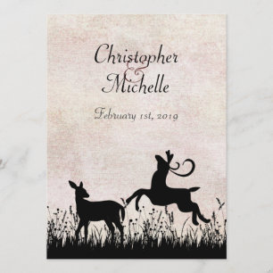 Deer in Meadow Wedding Invitation