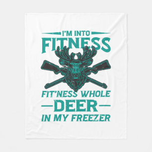 Deer In My Freezer - hunting lover Fleece Blanket