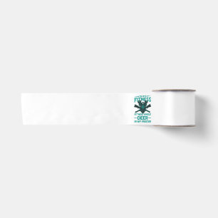 Deer In My Freezer - hunting lover Satin Ribbon