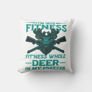 Deer In My Freezer - hunting lover Throw Pillow