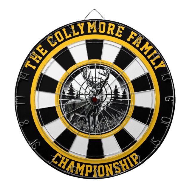 Deer in Peaceful Forest Bullseye Dartboard (Front)