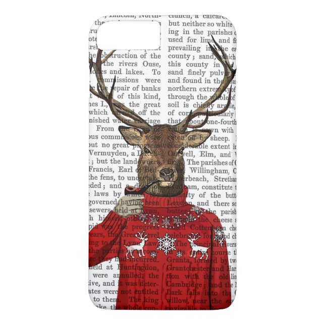 Deer in Ski Sweater 2 Case-Mate iPhone Case (Back)
