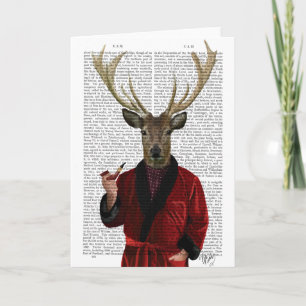 Deer in Smoking Jacket Card