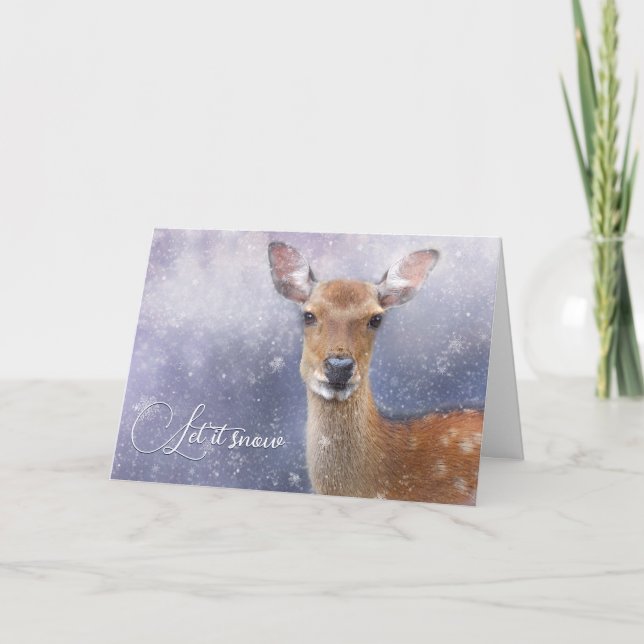 Deer in Snow Holiday (Front)