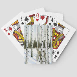Deer in Snowfall Playing Cards