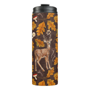 Deer in the autumnal forest 2 thermal tumbler