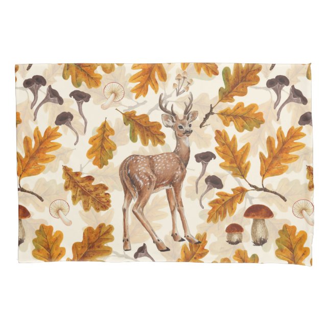 Deer in the autumnal forest pillowcase (Front-Left)