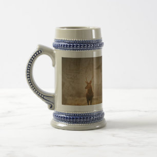 Deer in the forest beer stein