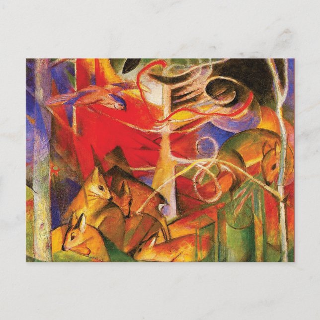 Deer in the Forest by Franz Marc Postcard (Front)