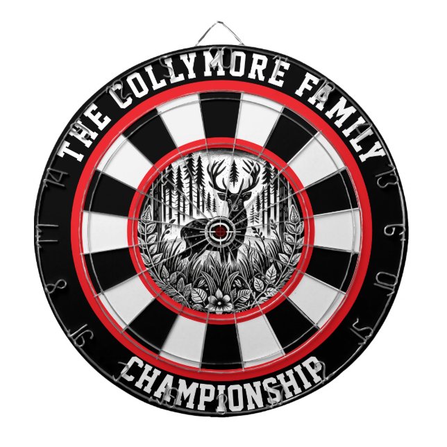 Deer in the Forest Crosshairs Dartboard (Front)