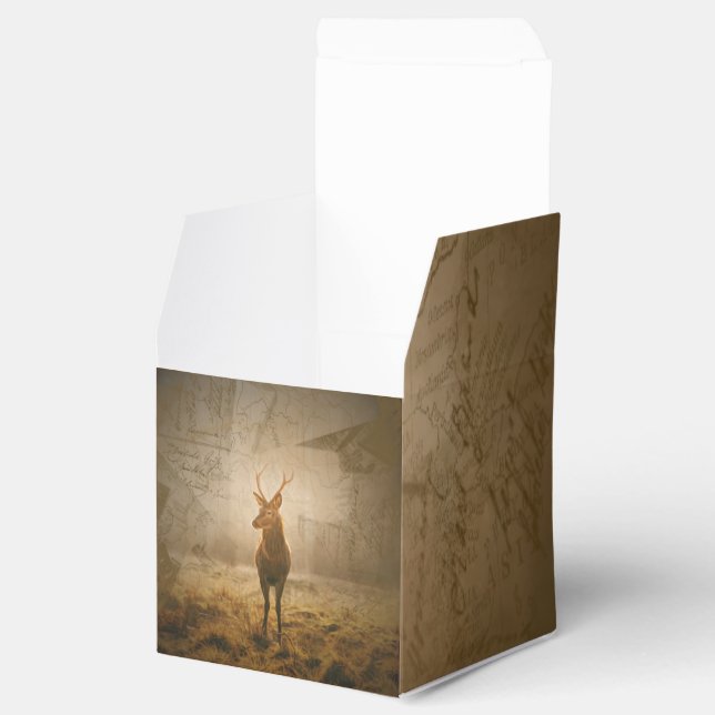 Deer in the forest favor box (Opened)