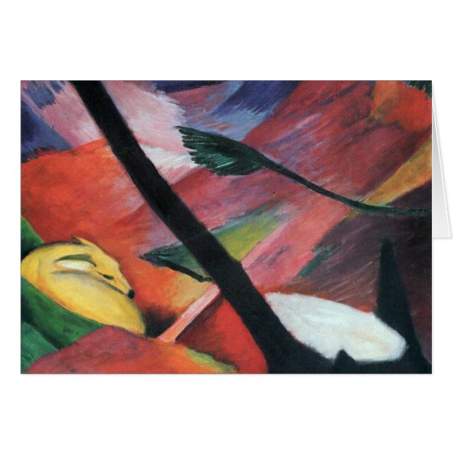 Deer in the Forest II by Franz Marc; Reh im Walde (Front Horizontal)