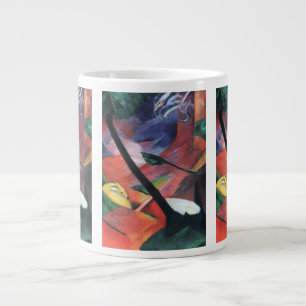 Deer in the Forest II by Franz Marc; Reh im Walde Large Coffee Mug