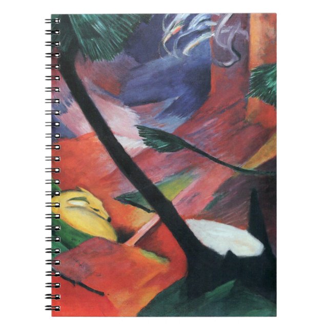 Deer in the Forest II by Franz Marc; Reh im Walde Notebook (Front)