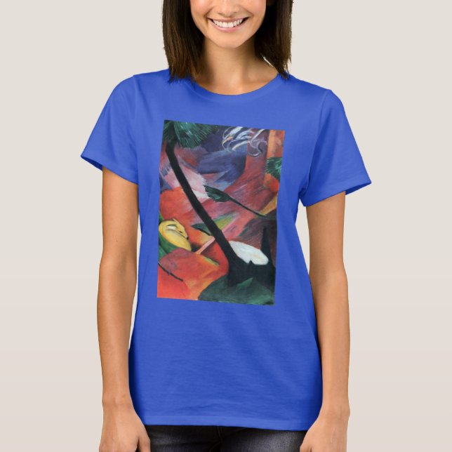 Deer in the Forest II by Franz Marc; Reh im Walde T-Shirt (Front)