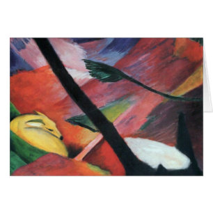 Deer in the Forest II par Franz Marc; Reh im Walde