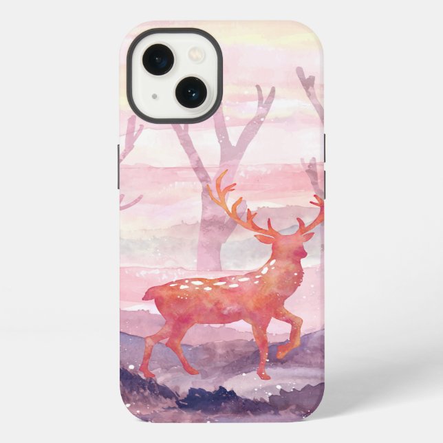 Deer in the forest iPhone case (Back)
