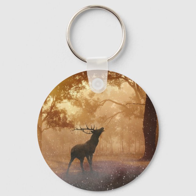 Deer In The Forest Keychain (Front)