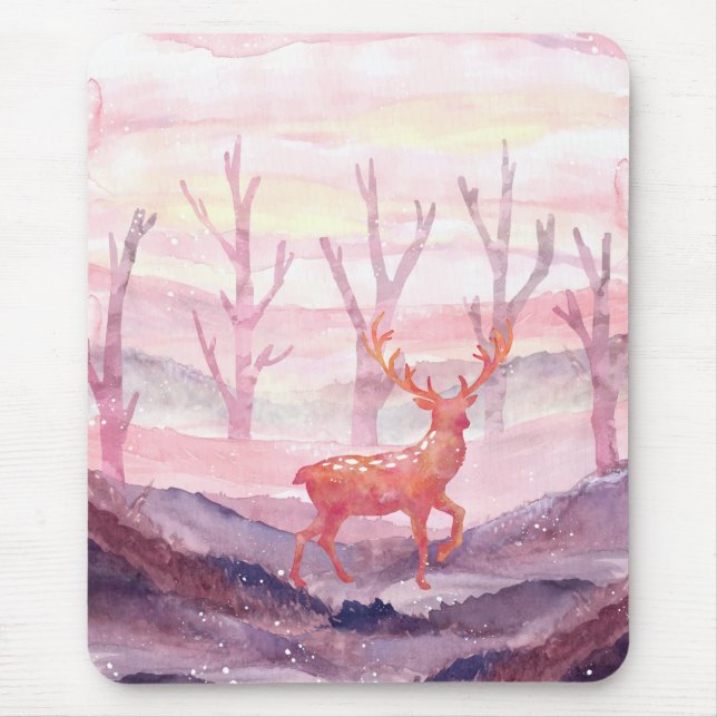 Deer in the forest mouse pad (Front)